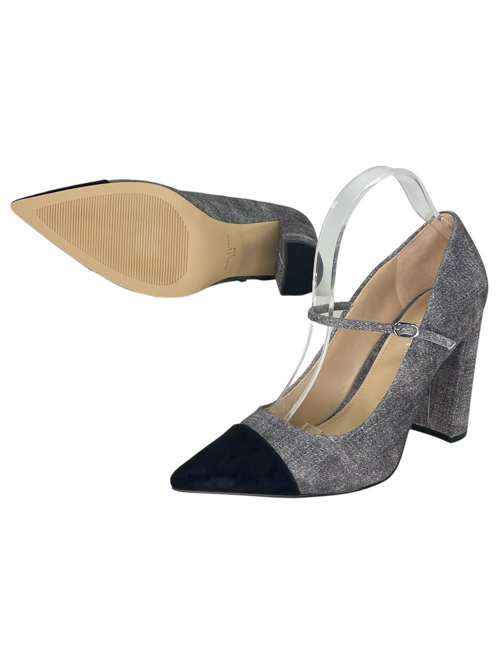 Marc Fisher Anellie Grey Cap Toe Womens Pumps Size 11M - Picture 11 of 12